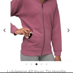Lululemon all yours zip up hoodie